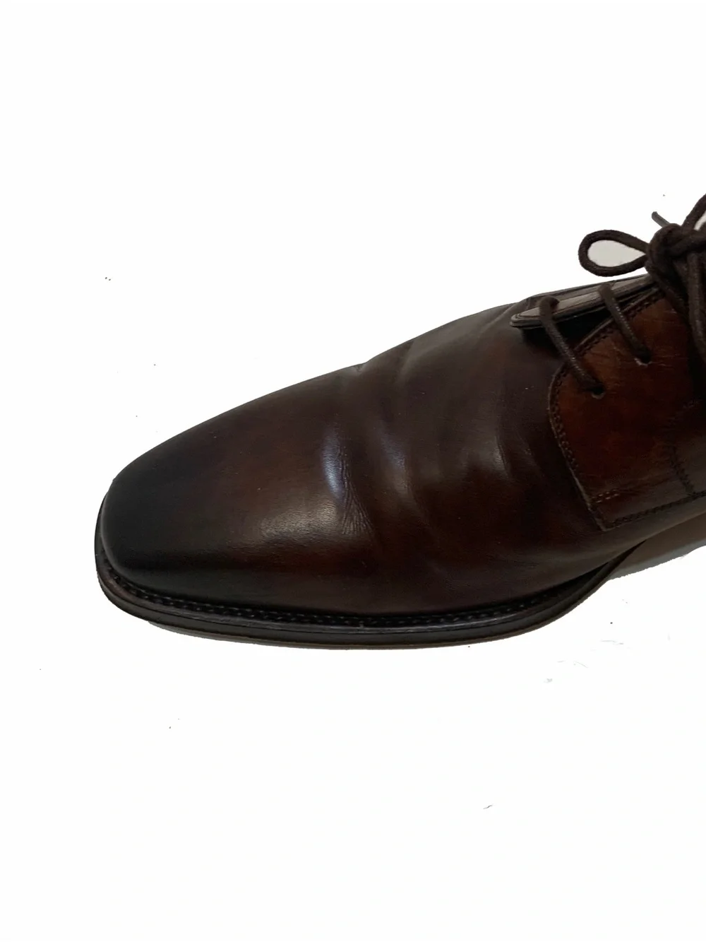 Magnanni Men's Dark Brown Leather Derby Oxfords lace-up shoes